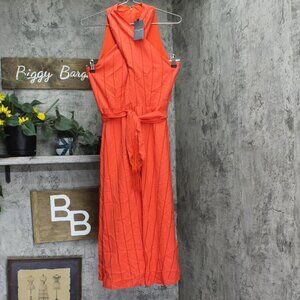 Tahari ASL Womens Fringe-Tie Georgette Dress Red 4